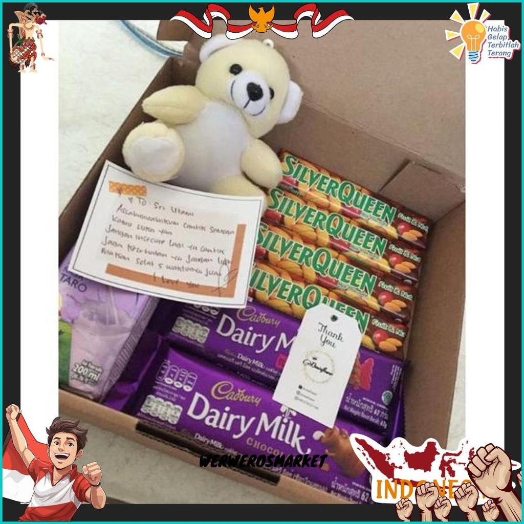 

Box Hampers Valentine Silverqueen/ Gif Box Coklat/ Kotak Box Hadiah/Dairymilk Bisa Cod