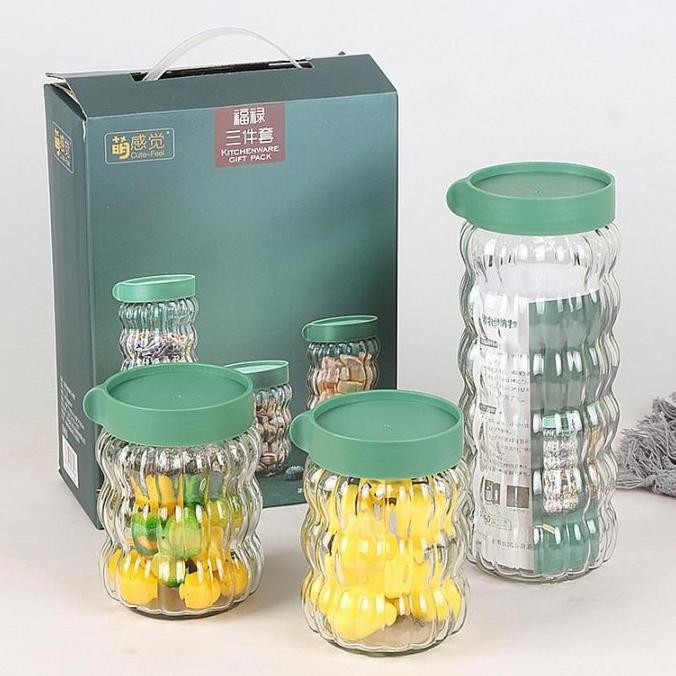 Toples kaca viral toples spesial lebaran 1 set 3 pcs kaca