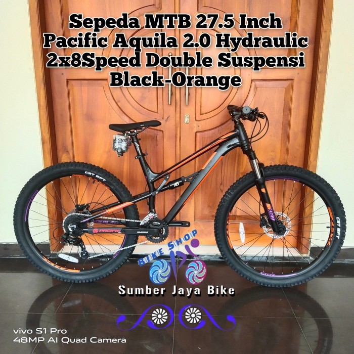 SEPEDA MTB 27.5 INCH PACIFIC AQUILA 2.0 SUSPENSI 24 SPEED FORK LOCK