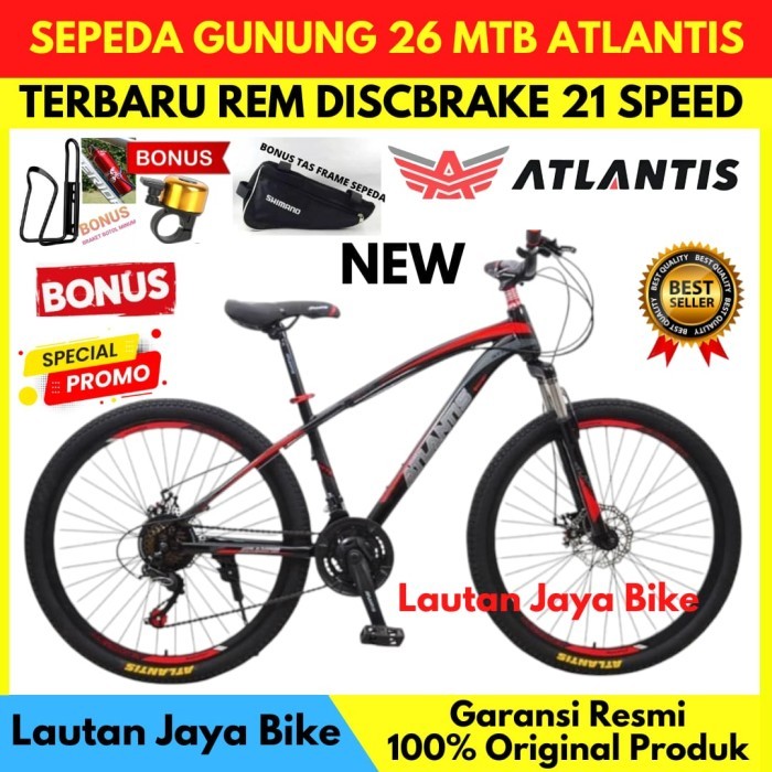 SEPEDA GUNUNG 26 MTB ATLANTIS 730 VELK TINGGI SPORTY NEW