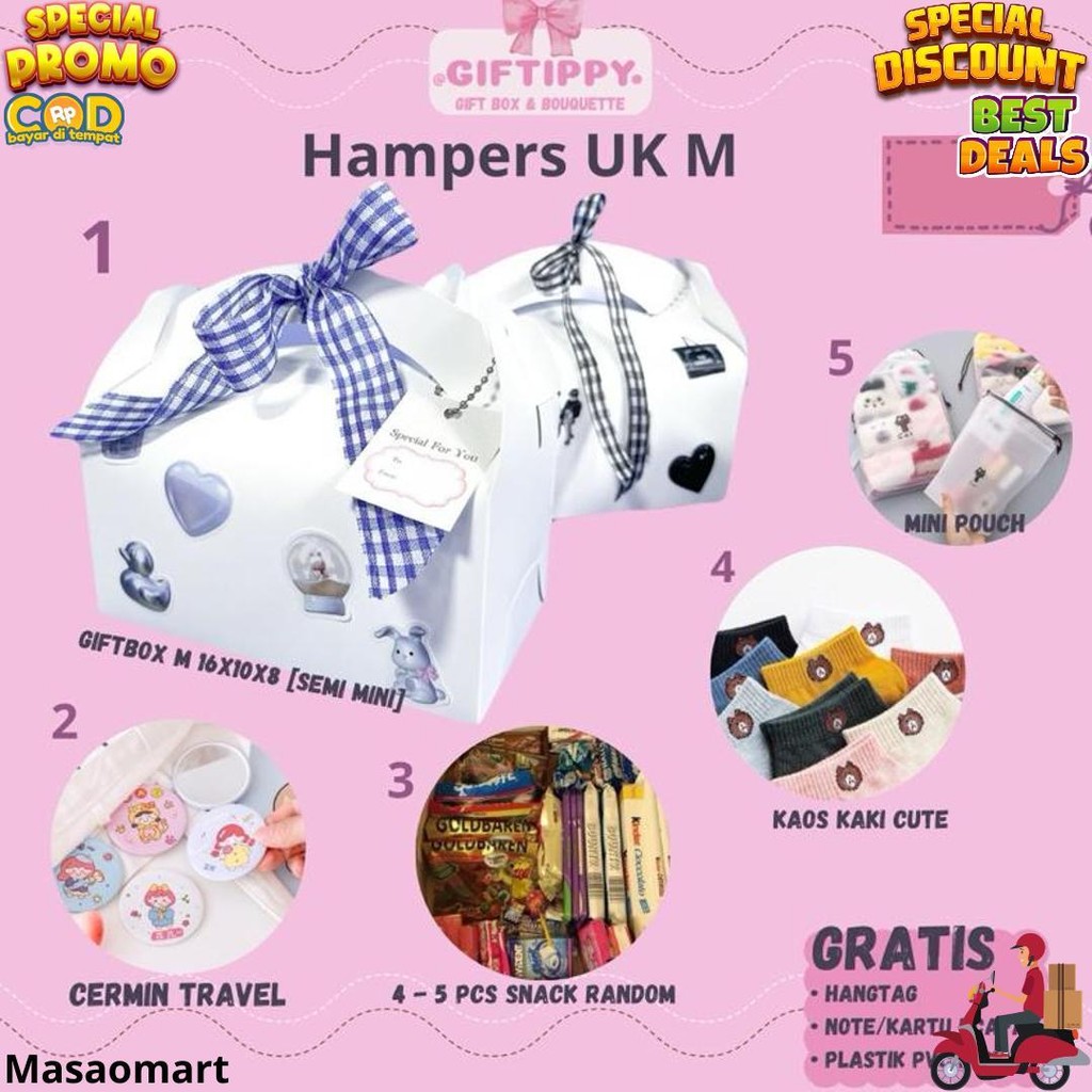 

Paket Hampers Ulang Tahun |Paket Hadiah | Hampers Acara | Hampers Giftbox | Hampers Snackbox | Hampers Murah | Kado Wisuda | Part 2 D Terlaris