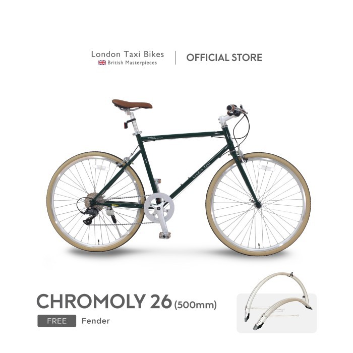 London Taxi Chromoly Bike 26M - British Green / Sepeda Dewasa 26M Inch