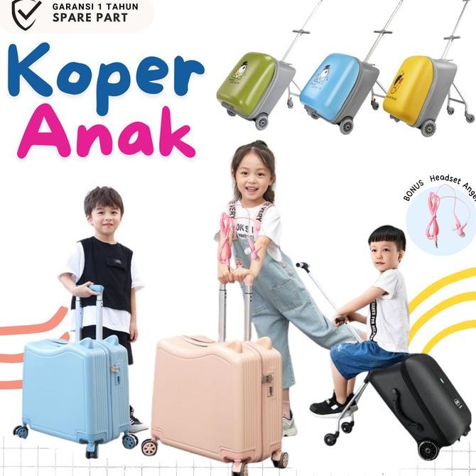 Koper Stroller Anak Lazy Luggage 2 In 1 Koper Duduk Anak Qbox Q-Box