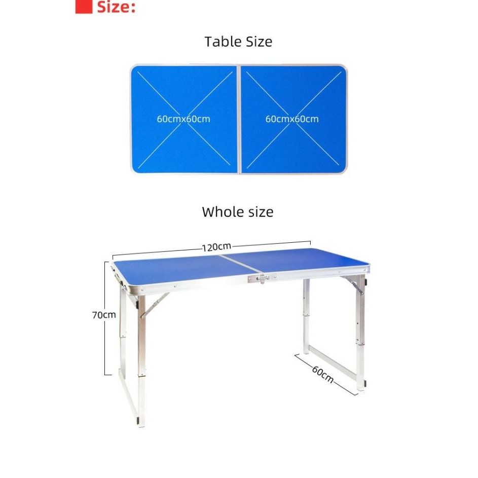 Meja Lipat Portable / Meja Lipat Koper Serbaguna / Meja Lipat Praktis