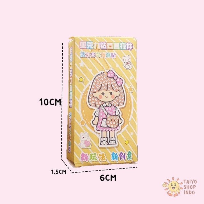 Taiyo Mainan Mini Diy Diamond Painting Sticker Gantungan Karakter