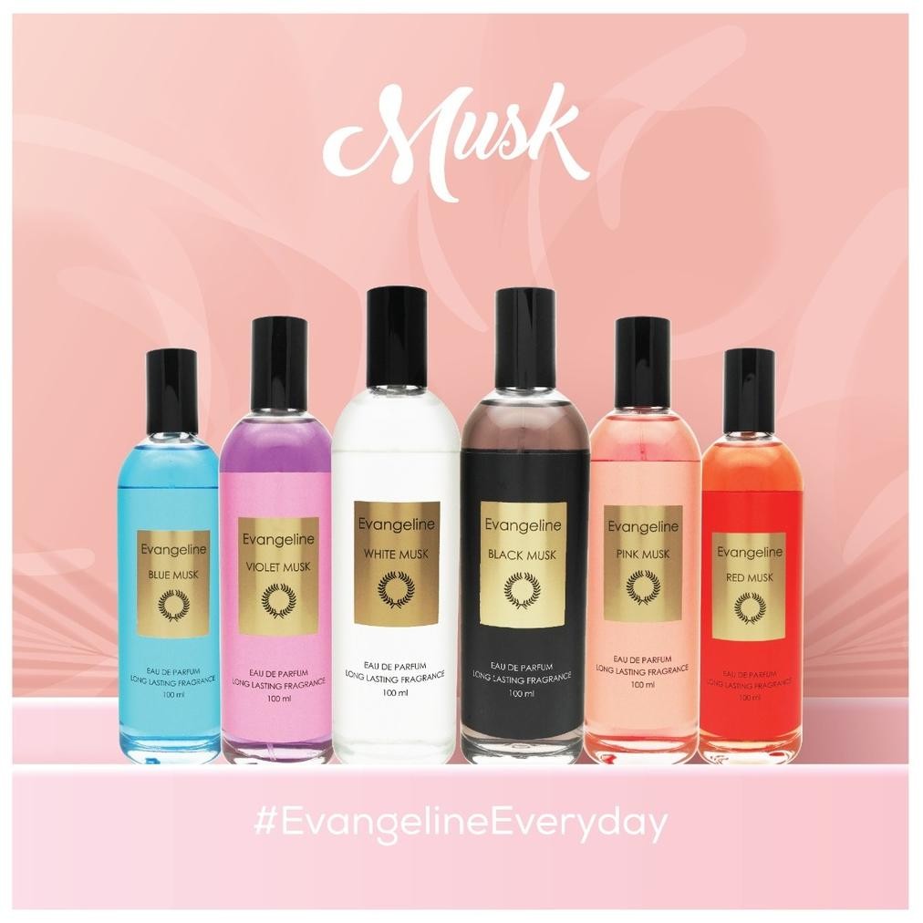 TU26 EVANGELINE - EAU DE PARFUM MUSK SERIES ( 100 ml ) - Perfume Black / White / Pink / Blue / Red /