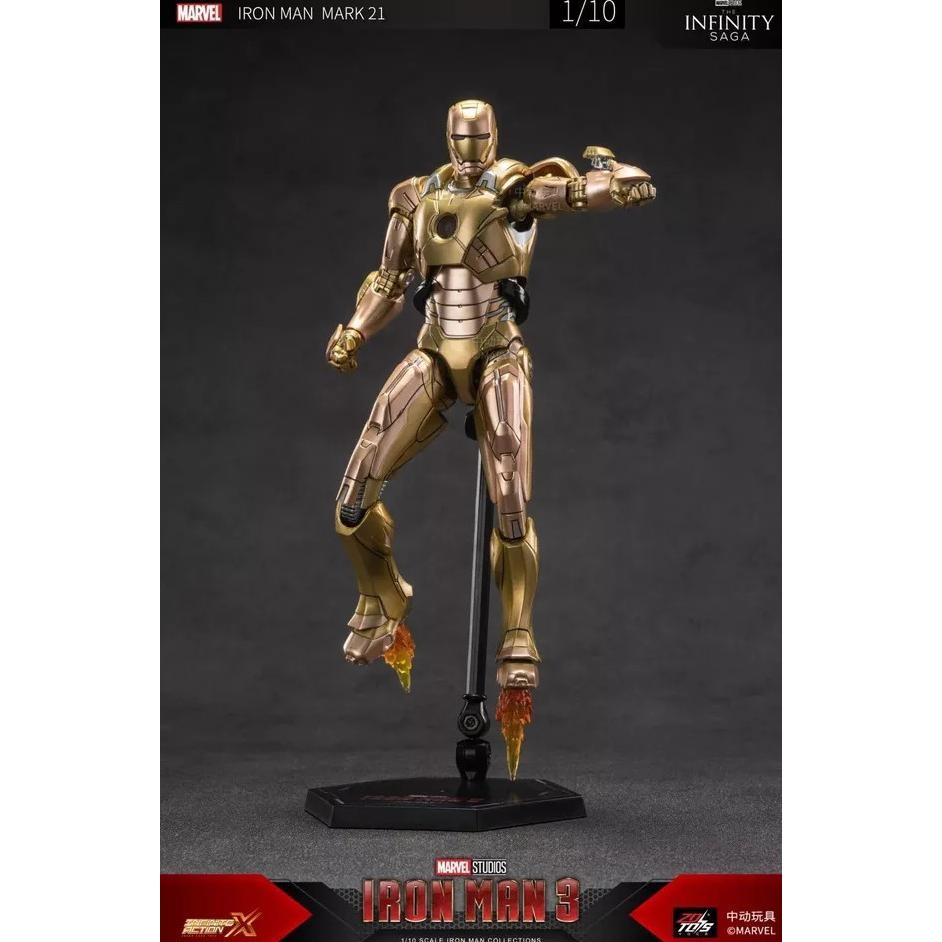 Sale Zd Toys Iron Man Mark 21 Midas Gold Ironman 3 Marvel Legends Figure