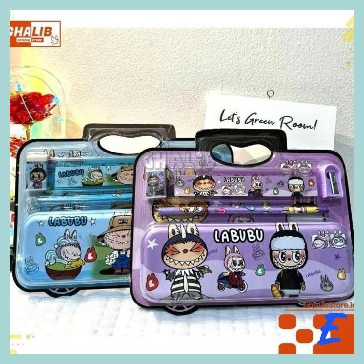 

| STV | PAKET ALAT TULIS SET LABUBU / STATIONERY SET LABUBU / KOTAK PENSIL LABUBU