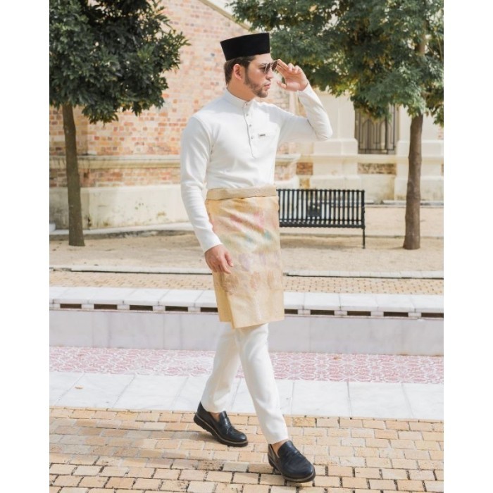 TERLARIS COD-STELAN BAJU KOKO TELUK BELAGA PRIA DEWASA / PAKAIAN ADAT MELAYU PRIA LENGAN PANJANG