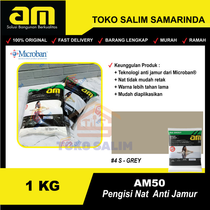 <<<<<] Pengisi Nat Anti Jamur AM50 AM 50 / Semen Warna - #4S Grey