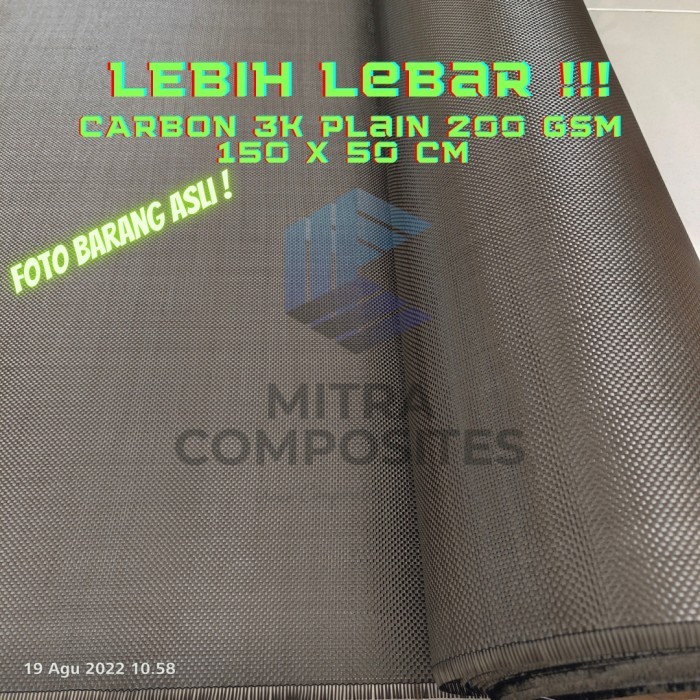 Serat Carbon Karbon Murni 3K 200Gsm Plain Weave Not Kevlar Fiber