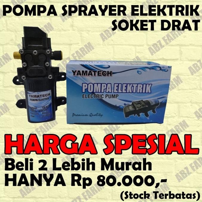 Promo Pompa Tangki Sprayer Elektrik Dinamo Pump DC Soket Drat COD