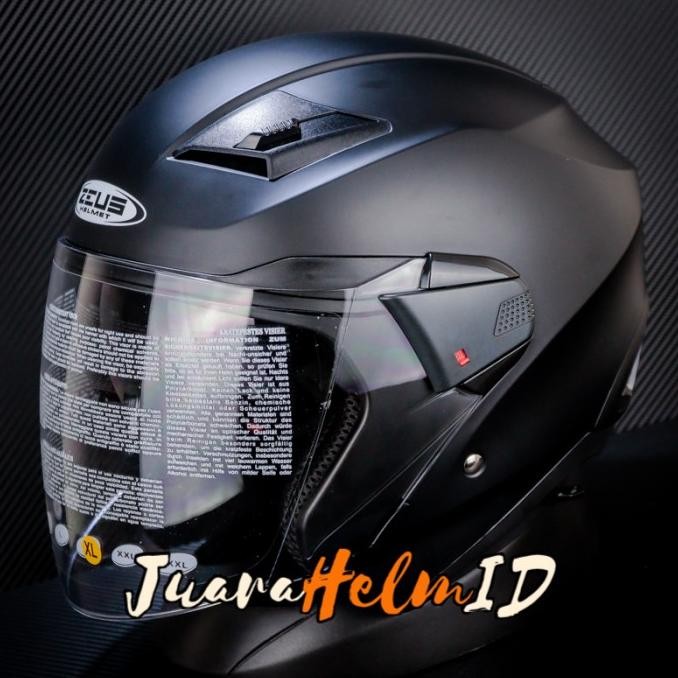 Zeus Helm Zs611 Solid / Black Doff / Zs-611 / Zs 611 Half Face Marvinmelindo