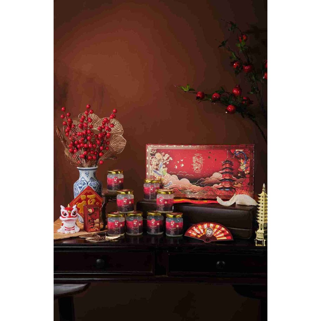 

Hampers Imlek - Nyonya Walet - L () Edition - isi 8 jar bird nest