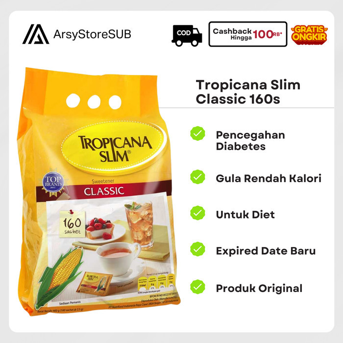 

TROPICANA SLIM CLASSIC 160s Kemasan Isi 160 Sachet