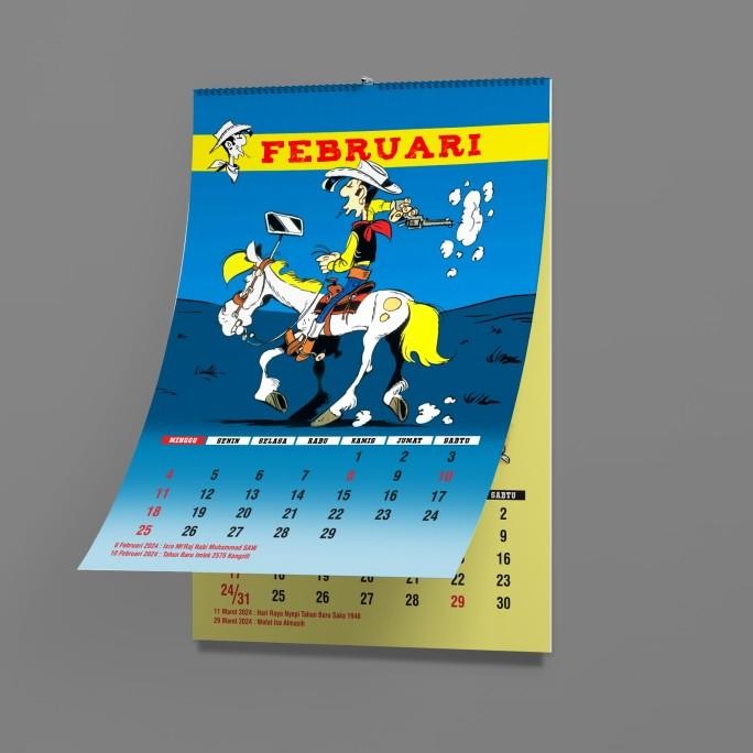 

TERMURAH - Kalender Dinding Lucky Luke perbulan