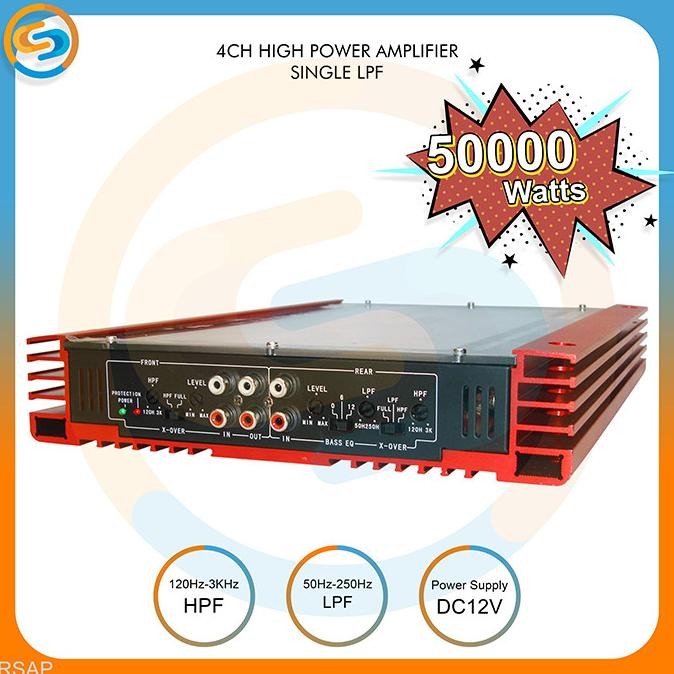 POWER AMPLIFIER 4 CHANNEL CLASS D 50000WATTS RSAP SINGLE LPF