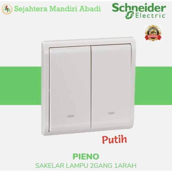 Sale Saklar Seri Double Pieno Putih Schneider