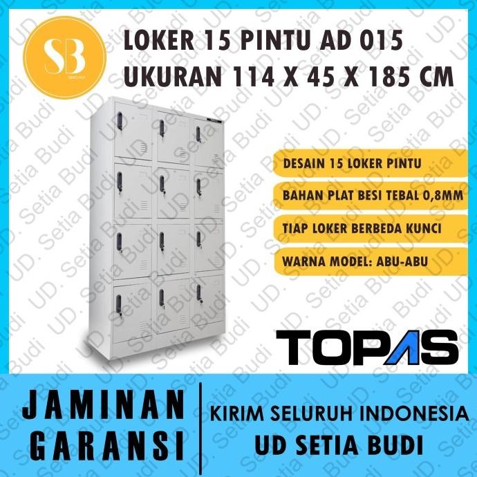 

BEBAS ONGKIR - Lemari Loker Besi 12 Pintu TOPAS AD 015