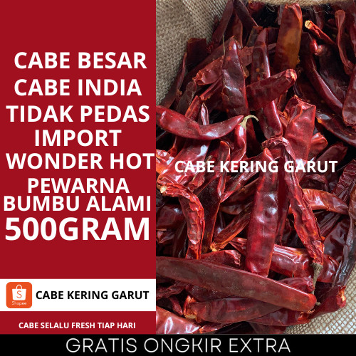 

CABE BESAR KERING INDIA | WONDER HOT | TIDAK PEDAS 500GRAM