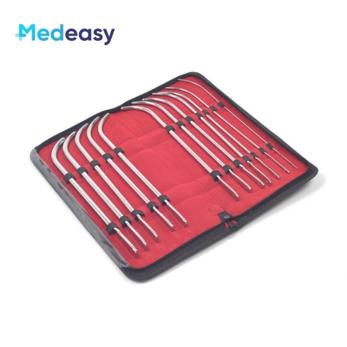 12 Pieces Stainless Steel Urethral Sounds Sets, Hegar Dilator Kit