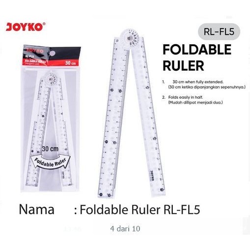 

Joyko Foldable Ruler / Penggaris Lipat 30Cm Rl-Fl5