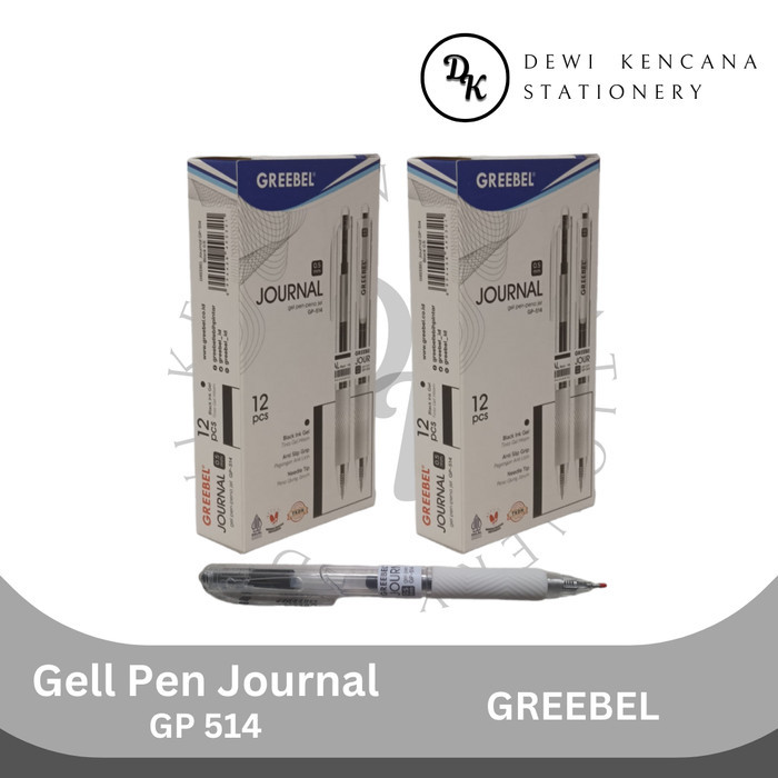 

Pulpen Gell Greebel Journal Gp-514 / Greebel Pulpen Gel 1 Lusin 12Pcs