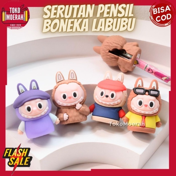 

Serutan Pensil Labubu Boneka Miniatur Rautan Miniatur Labu Labu Lucu Unik Murah