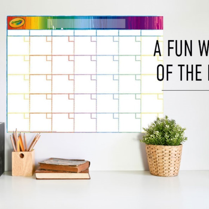 Monthly Planner Wall Pastel Poster Tempel Dinding Ukuran 40X30Cm Planner Tempel Aesthetic
