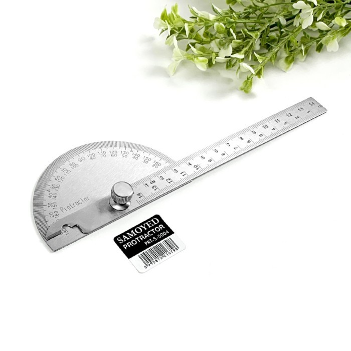 

Penggaris Busur Derajat / Sudut Besi / Stainless Steel Protractor / Angle Ruler / Finder 180 / Half