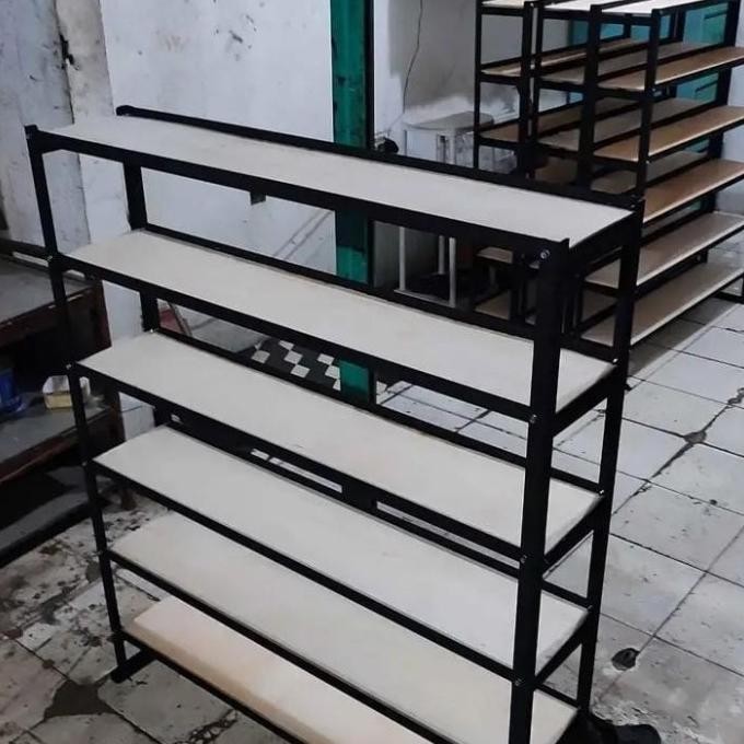 Rak Sepatu 7 Susun Besi Siku