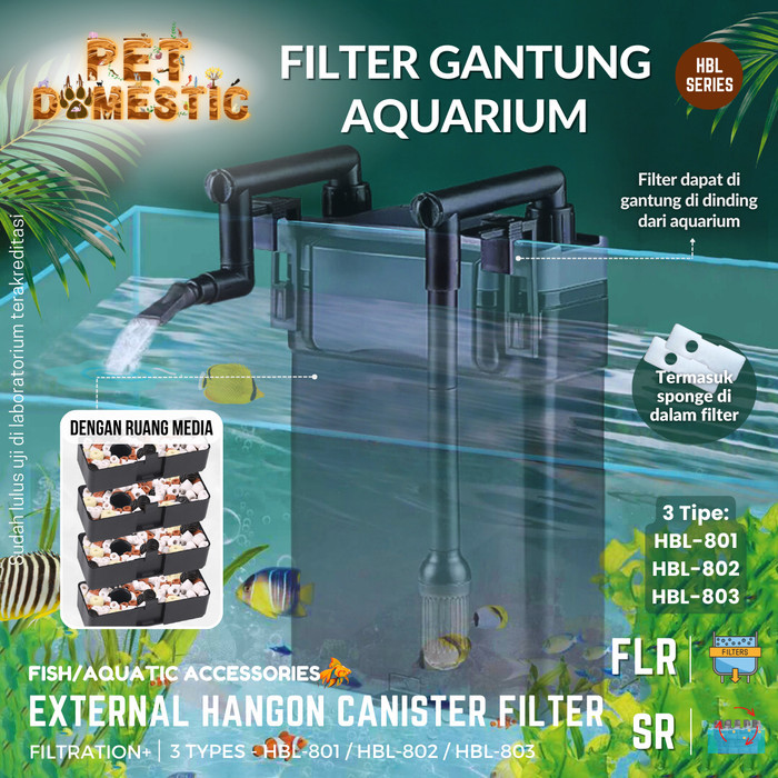 EXTERNAL CANISTER HANG ON FILTER AQUARIUM GANTUNG HANGING AIR AKUARIUM