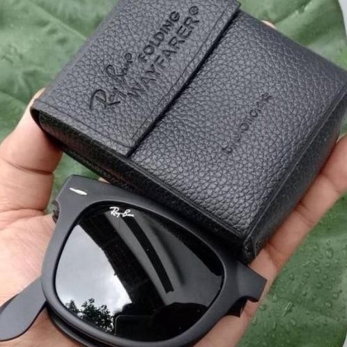 Acamata Rayban Wayfarer Folding Hitam Doff Mewah