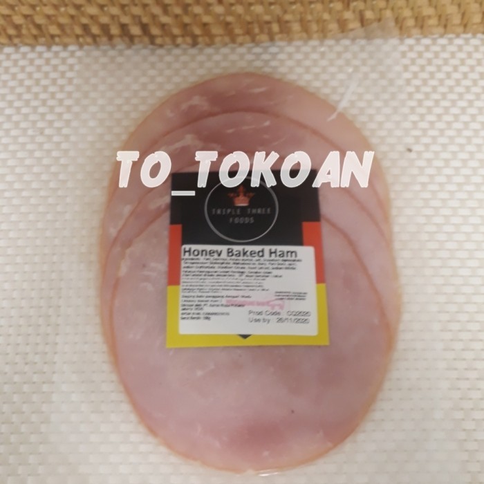 

TRIPLE THREE PORK HONEY BAKED HAM SLICE DAGING BABI OLAHAN 100 GR