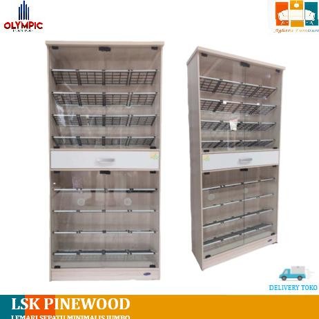 Lemari Sepatu 2 Tingkat| Rak Sepatu Jumbo -Sr 333 /Lsk Latte/Huga 4700
