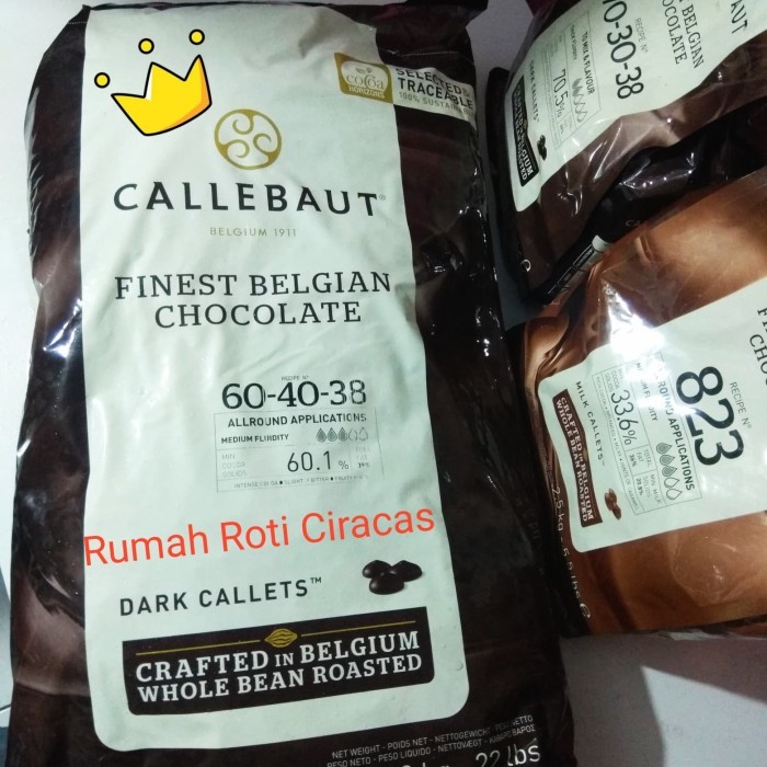 

CALLEBAUT 60 % DARK 500GR CHOCOLATE COUVERTURE 60% BKN VALRHONA 811