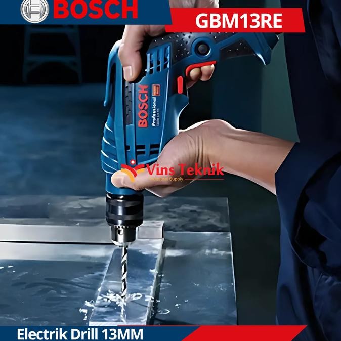 Mesin Bor Tangan Listrik Kayu Besi Bosch Gbm 13 Re Gbm13Re