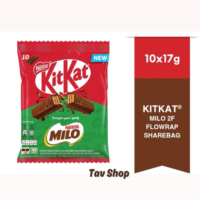 

NEW KitKat Milo Chocolate Bar isi 10 pcs (Import) Malaysia