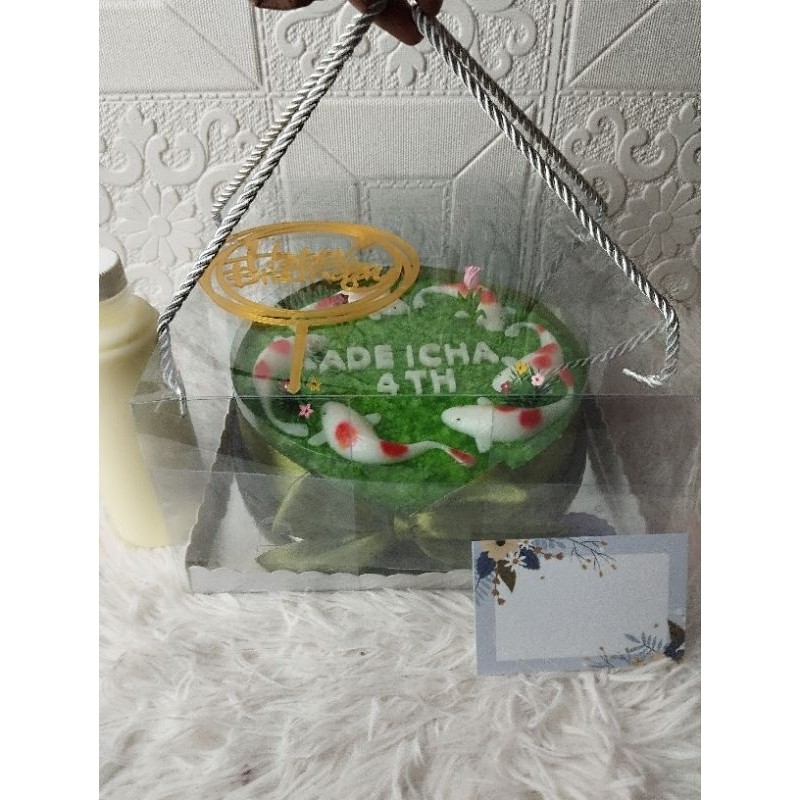 

Puding ikan, 20 cm, Free Vla, topper, karyu ucapan