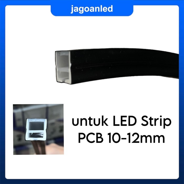 BERMUTU Selang LED Silicone Tube 16x16mm Pelindung LED Strip Pcb 8-10mm IP67