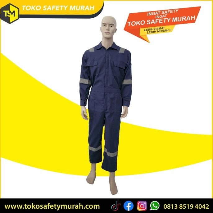 WEARPACK Terusan Safety IMJ Biru Dongker / Wearpack Safety Bahan Tebal