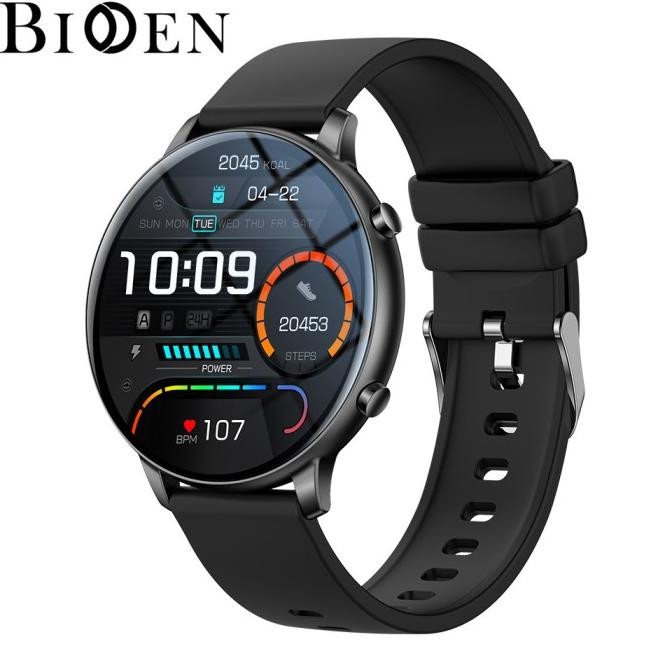BIDEN SmartWatch HD Touch Screen Waterproof Kalkulator Wallpaper Kustom Heart Rate Blood Oxygen Moni