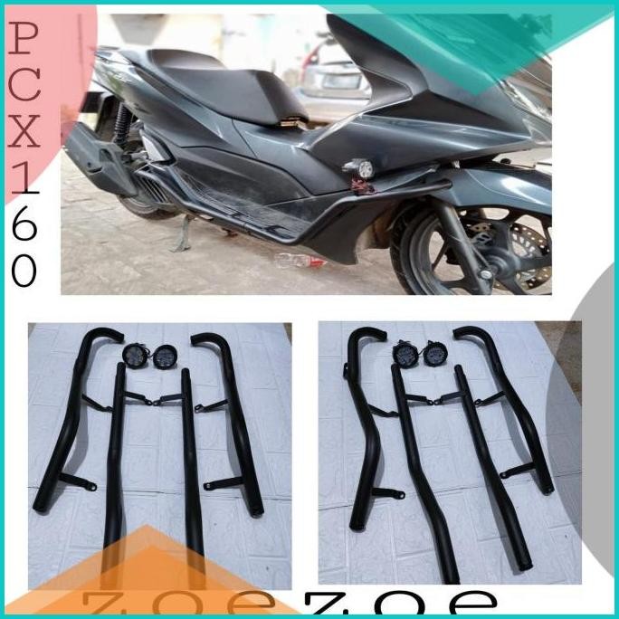 Pelindung Body New PCX 160 Plus Lampu Tembak Crashbar Honda PCX 160 07