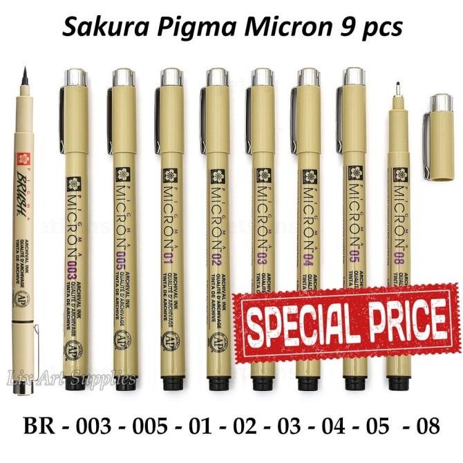 

JUAL Sakura Pigma Micron Set 9 pcs / Drawing Pen