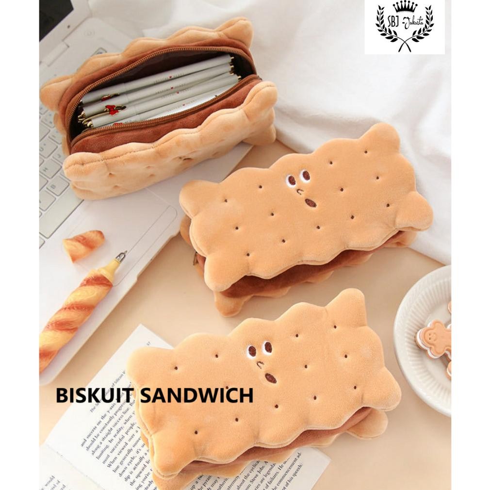 

PROMO Tempat pensil kain Kotak pensil Pencil case karakter ROTI BURGER SANDWICH lucu se-34