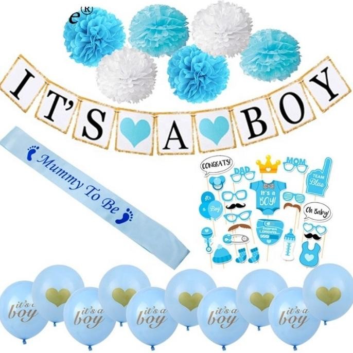 Set Balloon New Born Baby Decoration / Paket Dekorasi Balon Pesta