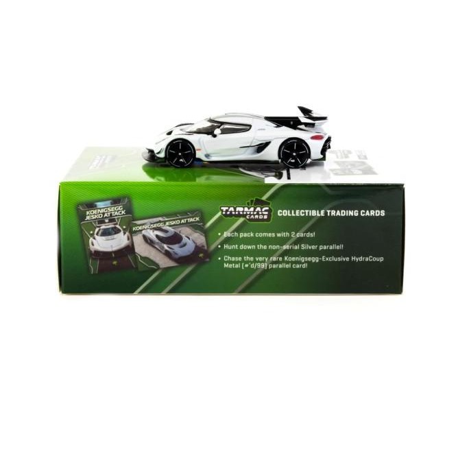 Tarmac Works 1/64 Koenigsegg Jesko Attack White with Tarmac Cards - Lamley Special Edition - GLOBAL6