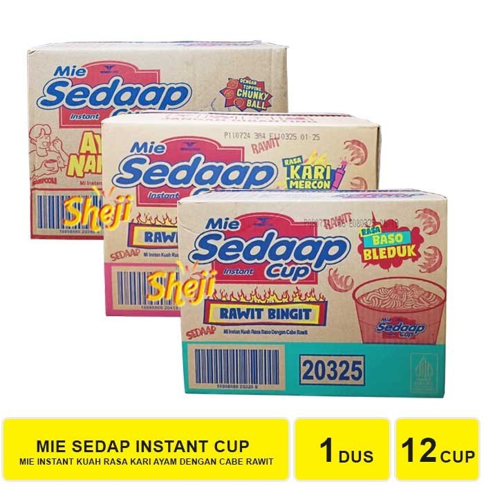 

TERBARU! 1 DUS ISI 12 PCS MI SEDAP CUP
