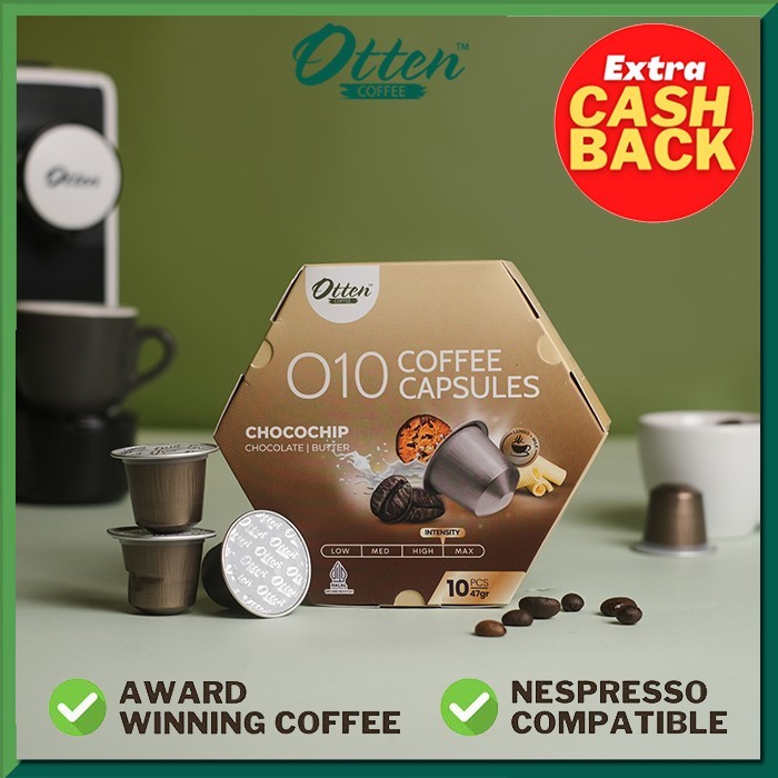 

PROMO! Kopi Kapsul - O10 Robusta Infused Choco Chip Cookie Coffee Capsule Kapsul Nespresso