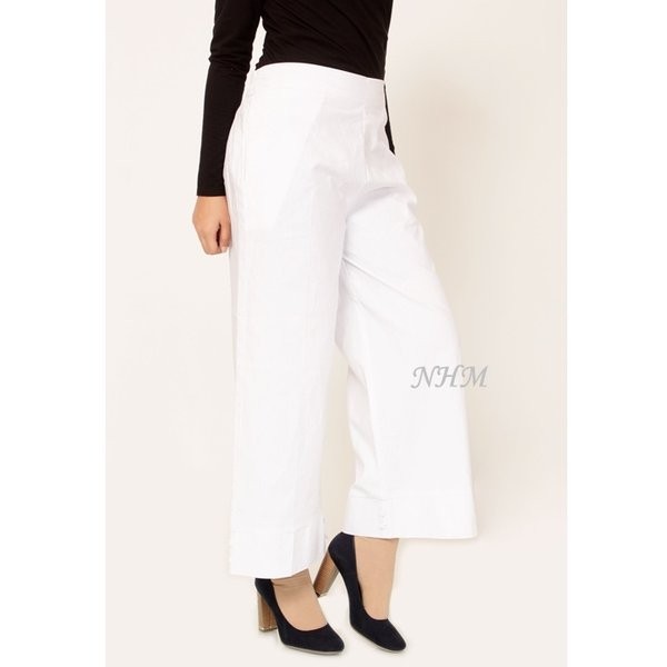 Celana Putih Kulot Wanita-Celana panjang Putih